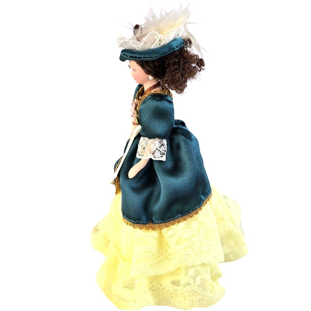 1:12 Dollhouse Victorian Lady Porcelain Doll Miniature Dressed Woman 6" Figure - Picture 4 of 11